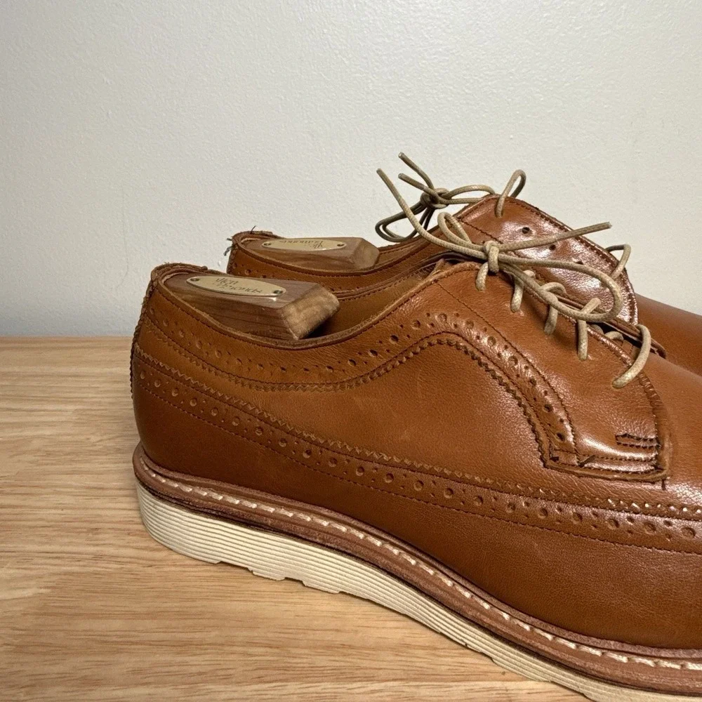 Allen Edmonds Shannon Drive Tan Wingtip Derby Leather 1646 Mens Size 10 D